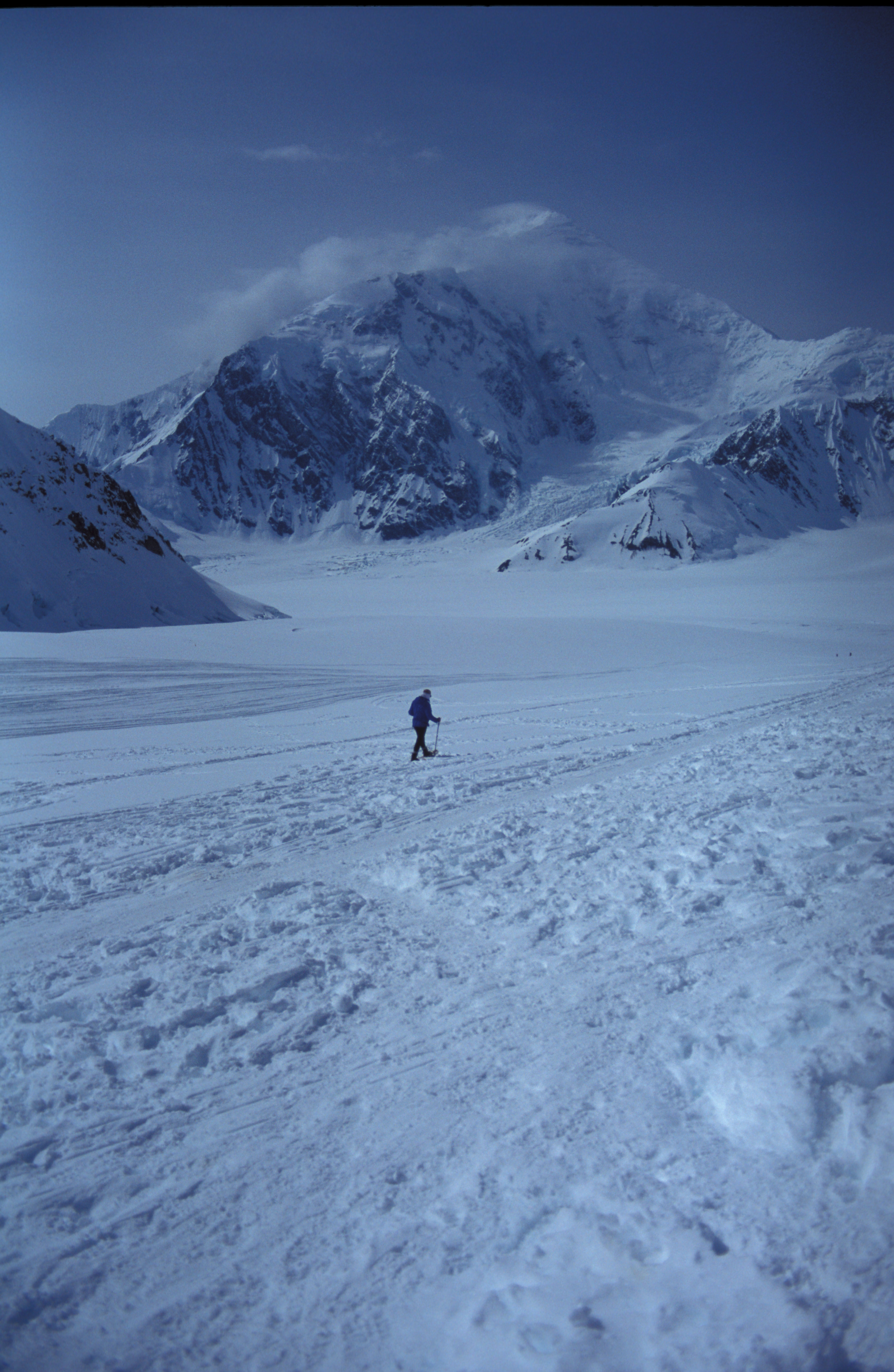 Testing the snowshoes
