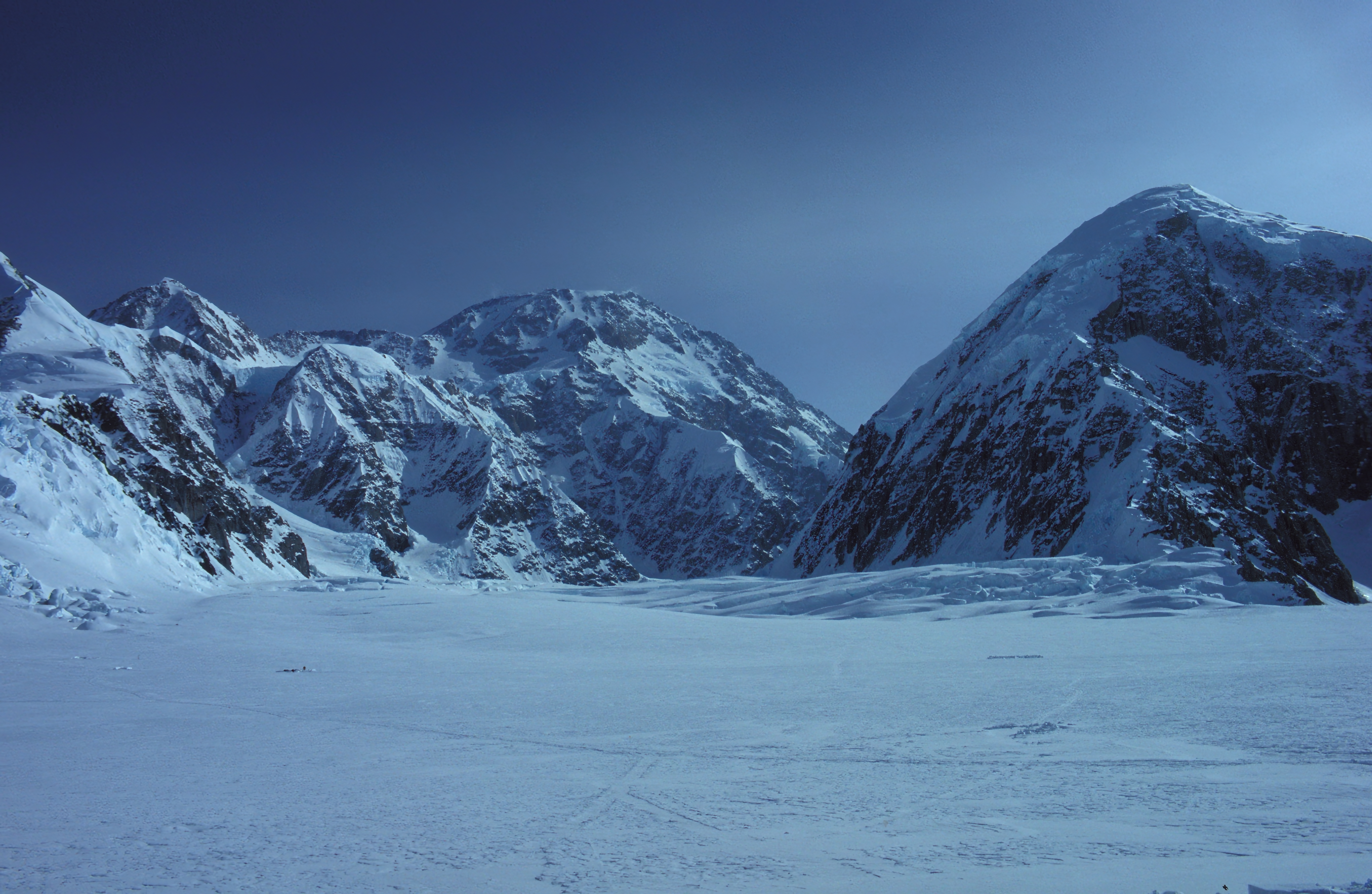 Looking up at the West Rib and Summit