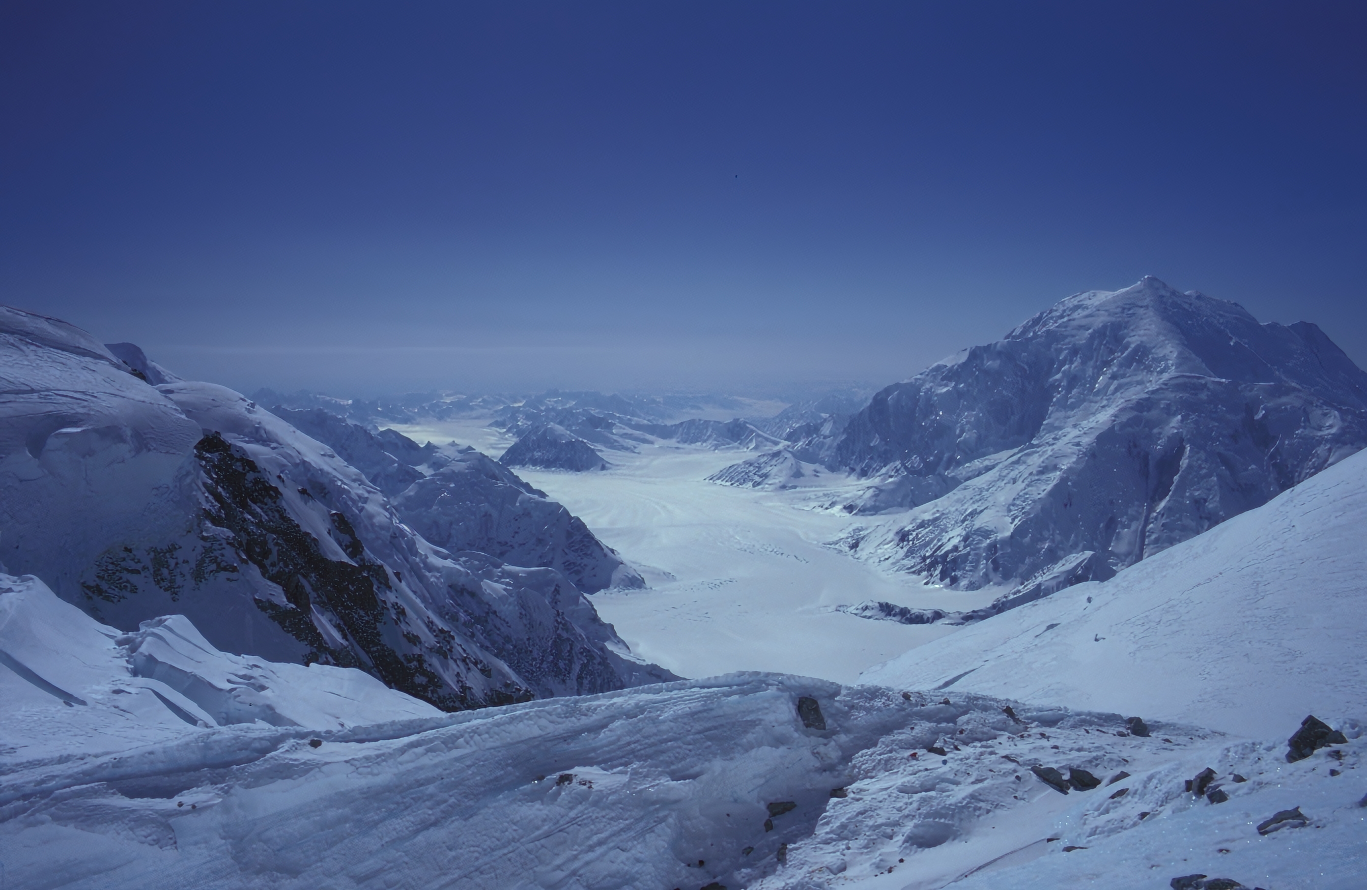 Looking down to 8k camp from Windy Corner
